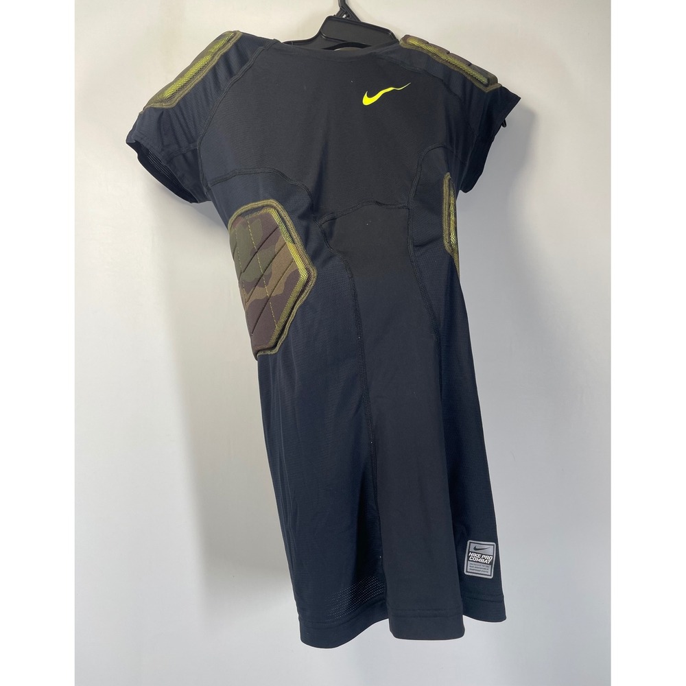 Nike Pro Combat Padded Compression Shirt Black Camo Football Mens Small